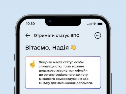 Послуга для ВПО знову доступна в «Дії»
