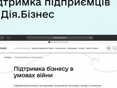 На порталі Дія запустили новий розділ "Підтримка бізнесу в умовах війни". 