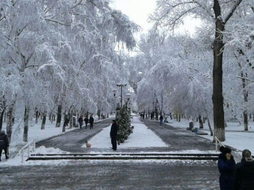 В Авдеевку пришла сказочная зима (ФОТОФАКТ)