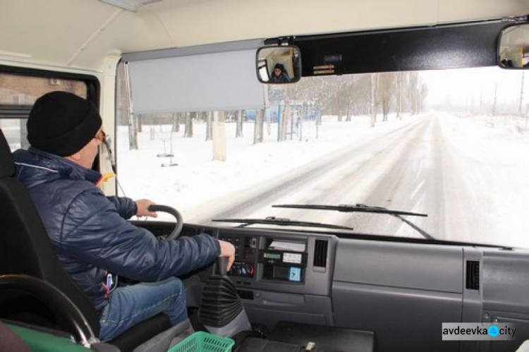 Новый автобус в тестовом режиме  вышел на маршрут в Авдеевке  (ФОТО)