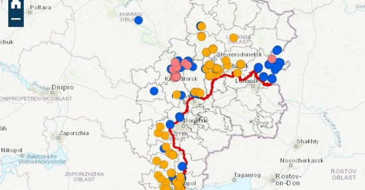 Опубликована «минная карта» Донбасса