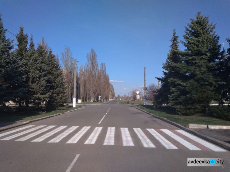 В Авдеевке приступили к разметке дорог (ФОТО)