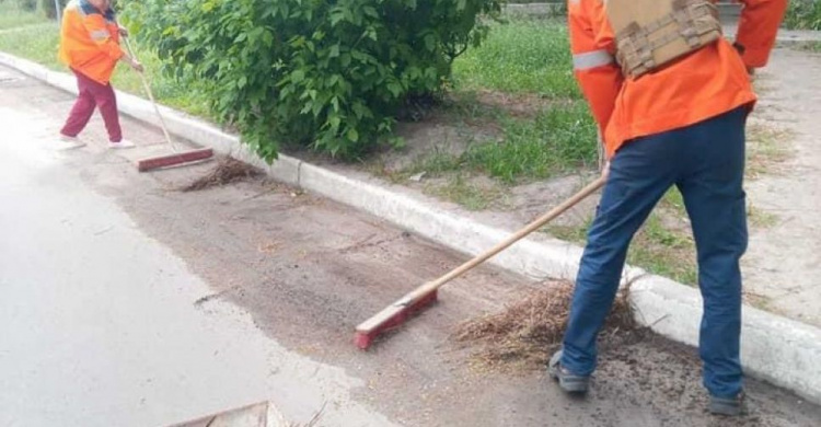 Авдіївські комунальники провели прибирання головних автошляхів міста