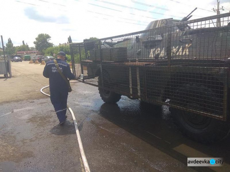 На КПВВ в Донецкой области учились бороться с чрезвычайными ситуациями (ФОТО)